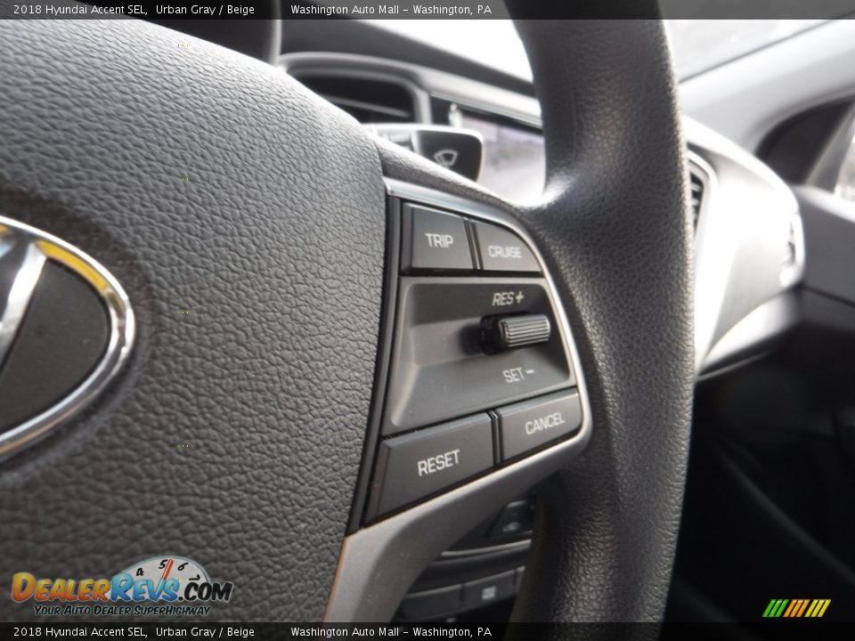 2018 Hyundai Accent SEL Urban Gray / Beige Photo #8