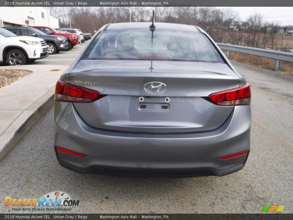 2018 Hyundai Accent SEL Urban Gray / Beige Photo #14