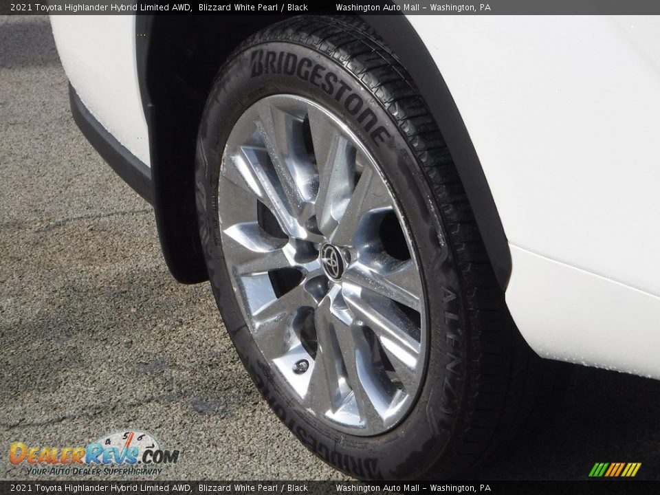 2021 Toyota Highlander Hybrid Limited AWD Blizzard White Pearl / Black Photo #14