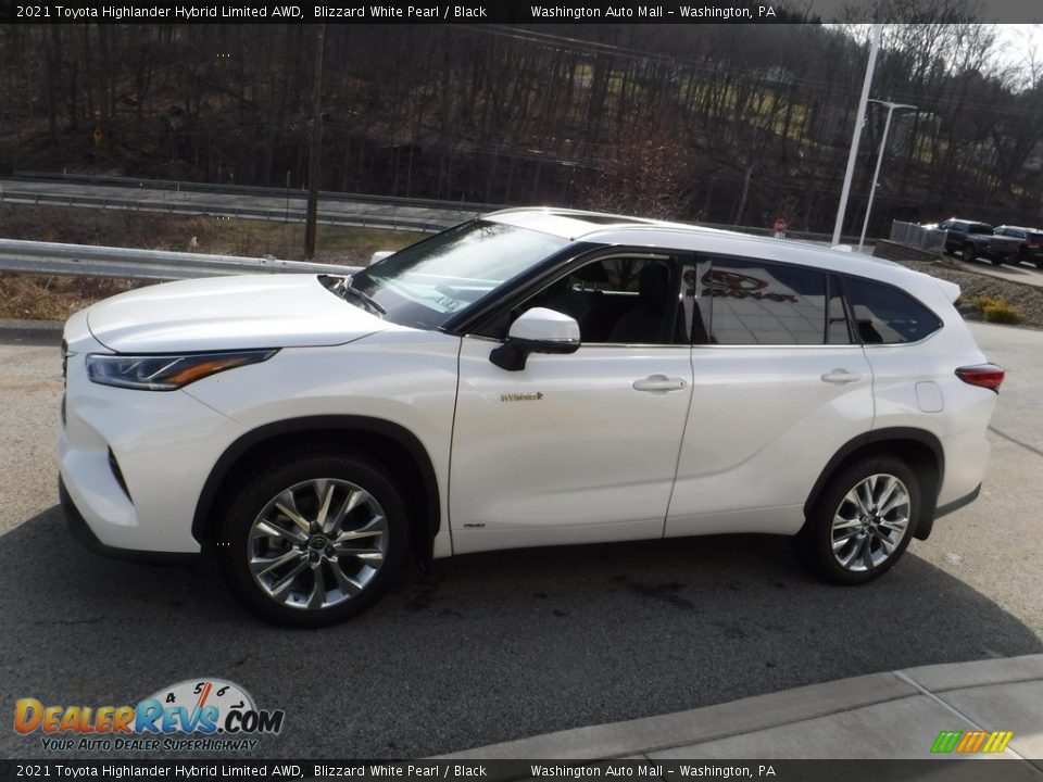 2021 Toyota Highlander Hybrid Limited AWD Blizzard White Pearl / Black Photo #18