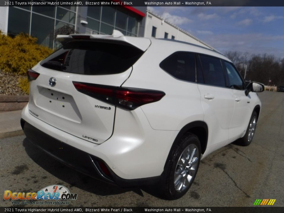 2021 Toyota Highlander Hybrid Limited AWD Blizzard White Pearl / Black Photo #21