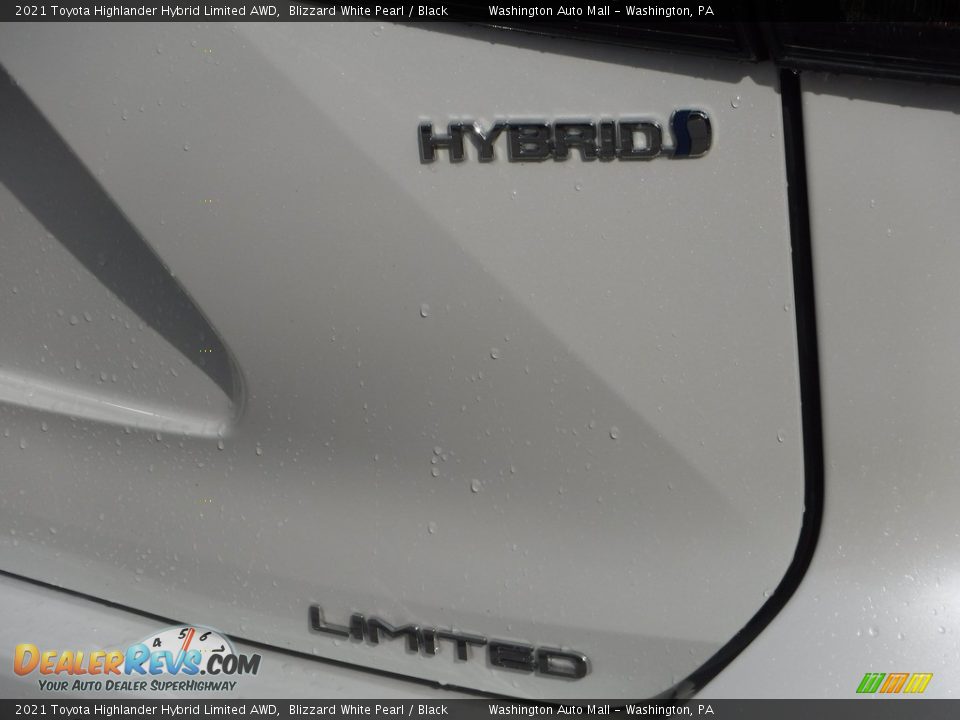 2021 Toyota Highlander Hybrid Limited AWD Blizzard White Pearl / Black Photo #22