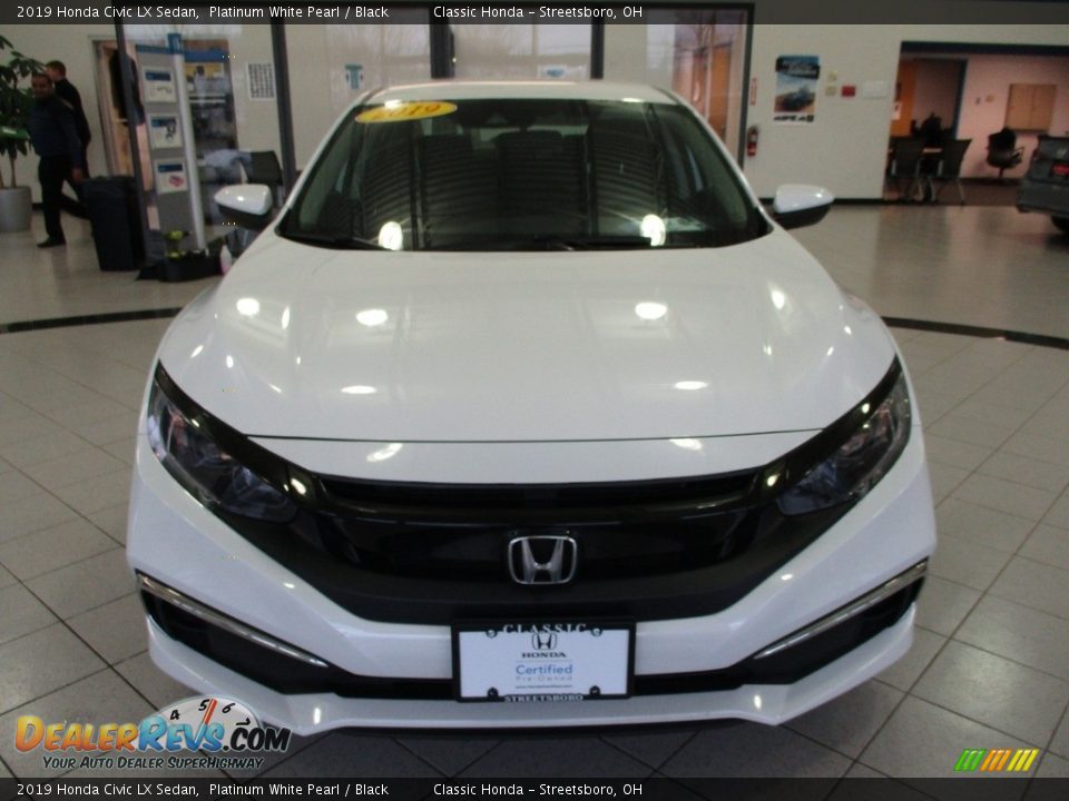 2019 Honda Civic LX Sedan Platinum White Pearl / Black Photo #2