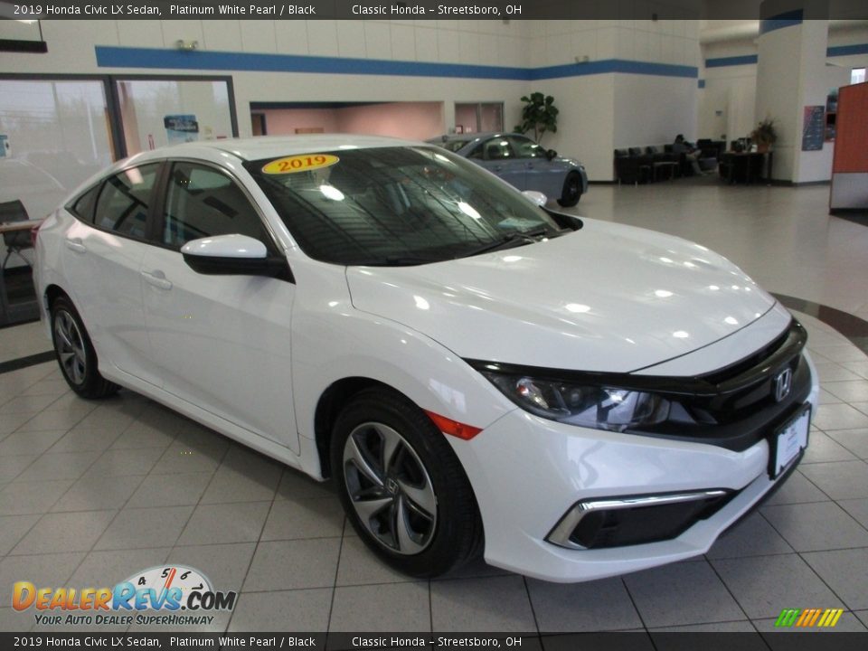 2019 Honda Civic LX Sedan Platinum White Pearl / Black Photo #3