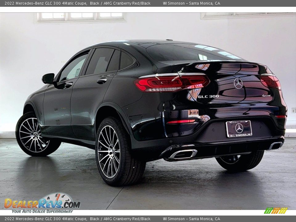 2022 Mercedes-Benz GLC 300 4Matic Coupe Black / AMG Cranberry Red/Black Photo #2