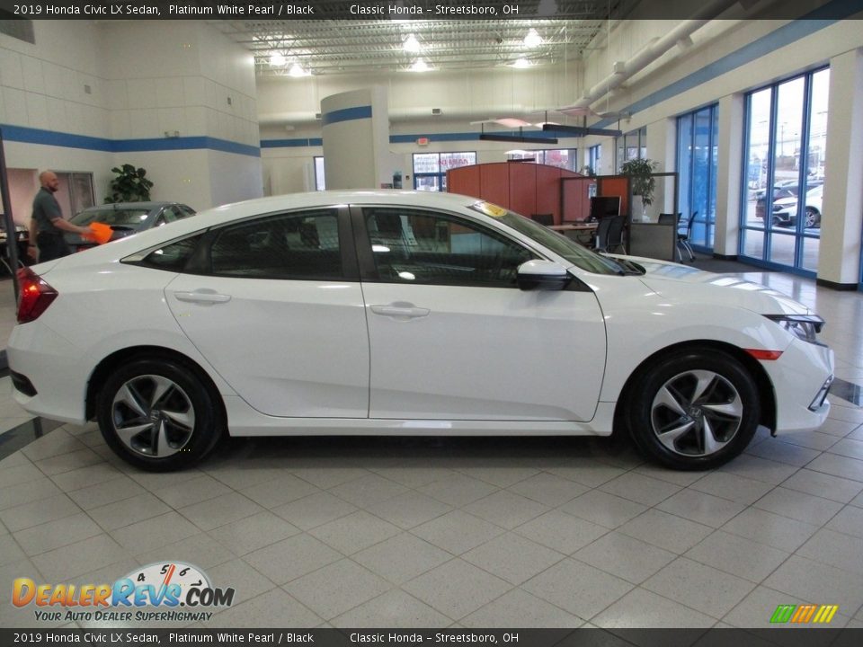 2019 Honda Civic LX Sedan Platinum White Pearl / Black Photo #4