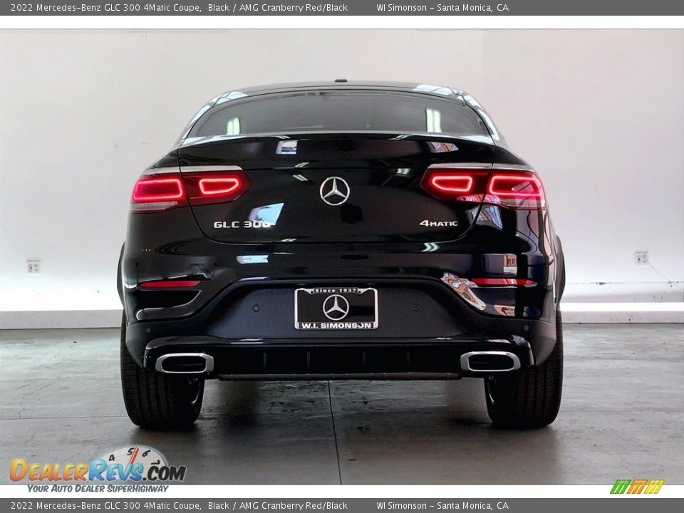 2022 Mercedes-Benz GLC 300 4Matic Coupe Black / AMG Cranberry Red/Black Photo #3