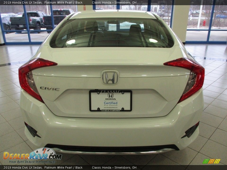2019 Honda Civic LX Sedan Platinum White Pearl / Black Photo #8
