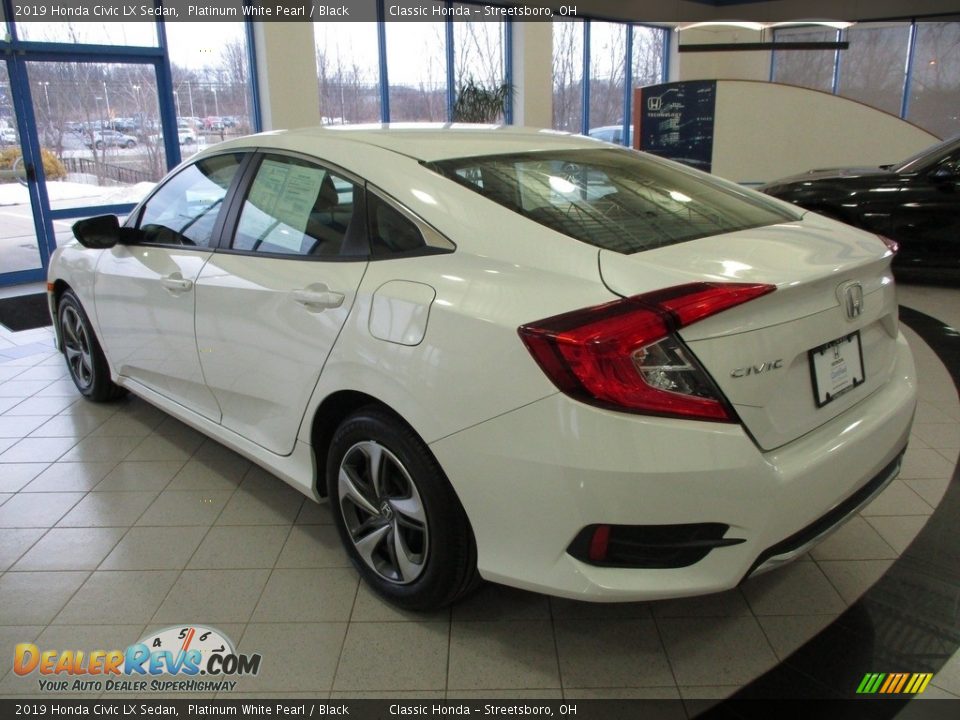 2019 Honda Civic LX Sedan Platinum White Pearl / Black Photo #9
