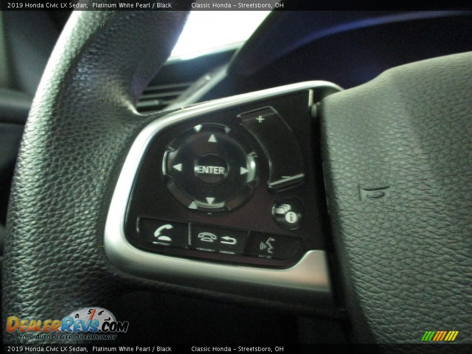 2019 Honda Civic LX Sedan Platinum White Pearl / Black Photo #30