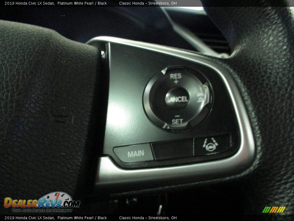 2019 Honda Civic LX Sedan Platinum White Pearl / Black Photo #31