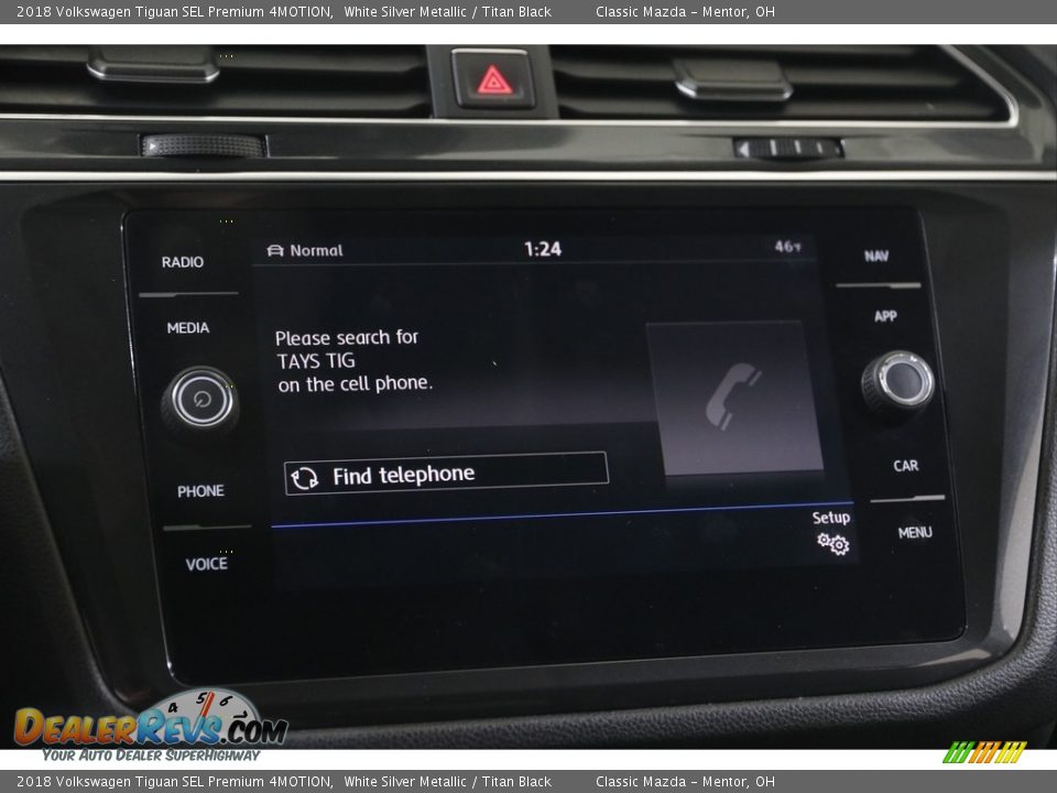 2018 Volkswagen Tiguan SEL Premium 4MOTION White Silver Metallic / Titan Black Photo #11