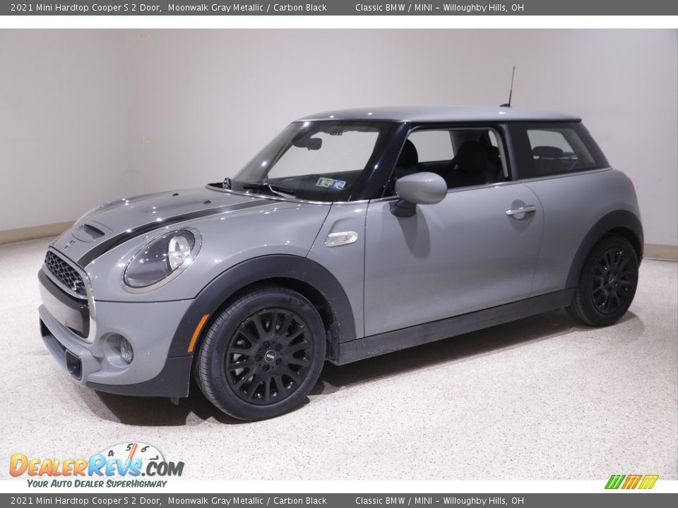 2021 Mini Hardtop Cooper S 2 Door Moonwalk Gray Metallic / Carbon Black Photo #3