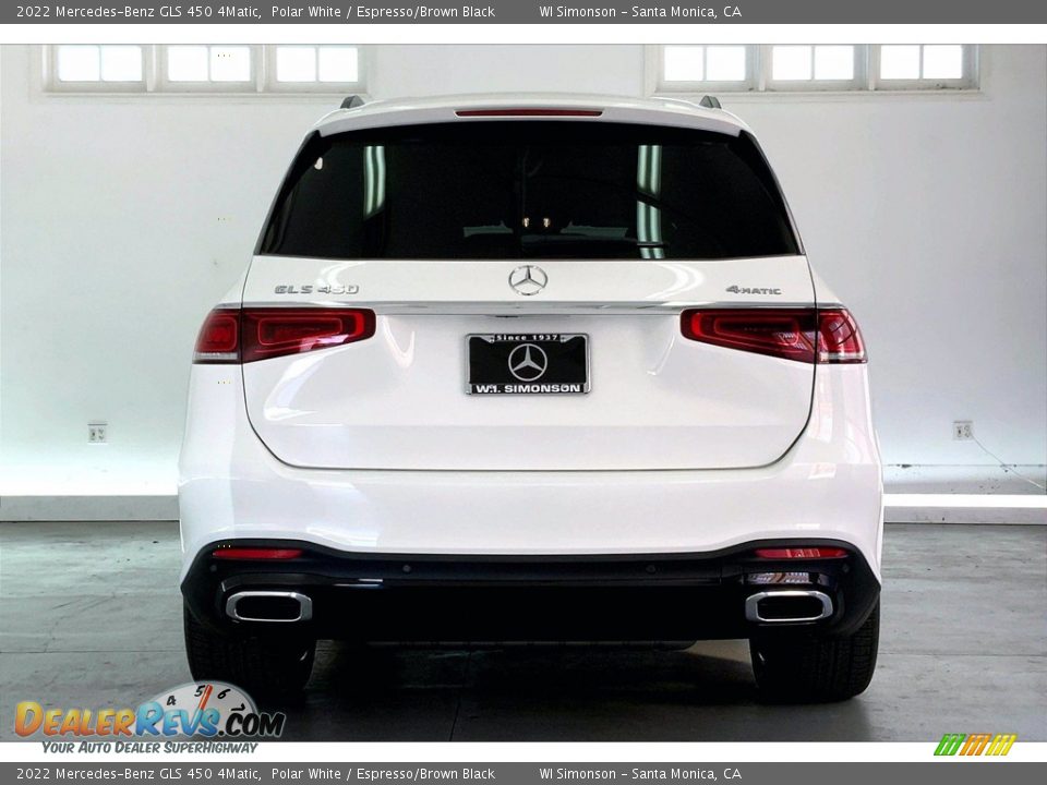 2022 Mercedes-Benz GLS 450 4Matic Polar White / Espresso/Brown Black Photo #3