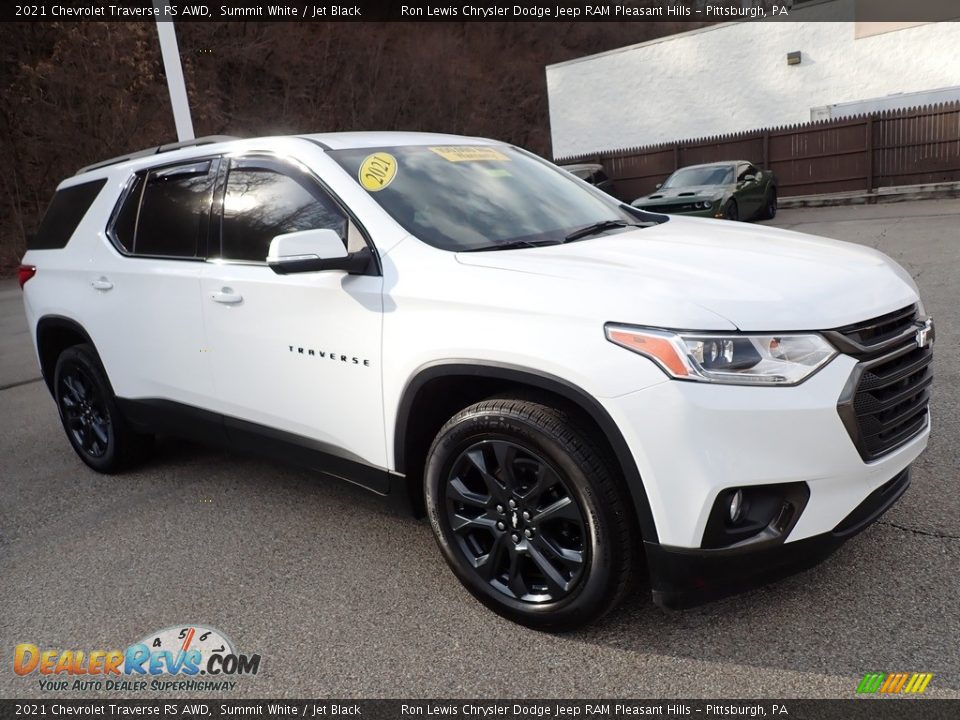 2021 Chevrolet Traverse RS AWD Summit White / Jet Black Photo #8