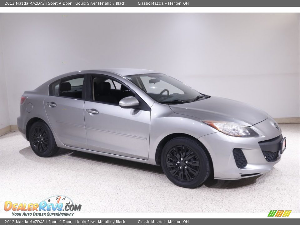 2012 Mazda MAZDA3 i Sport 4 Door Liquid Silver Metallic / Black Photo #1