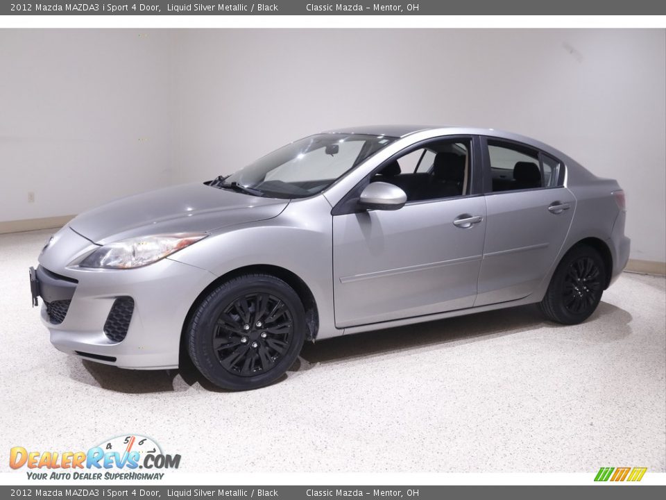 2012 Mazda MAZDA3 i Sport 4 Door Liquid Silver Metallic / Black Photo #3