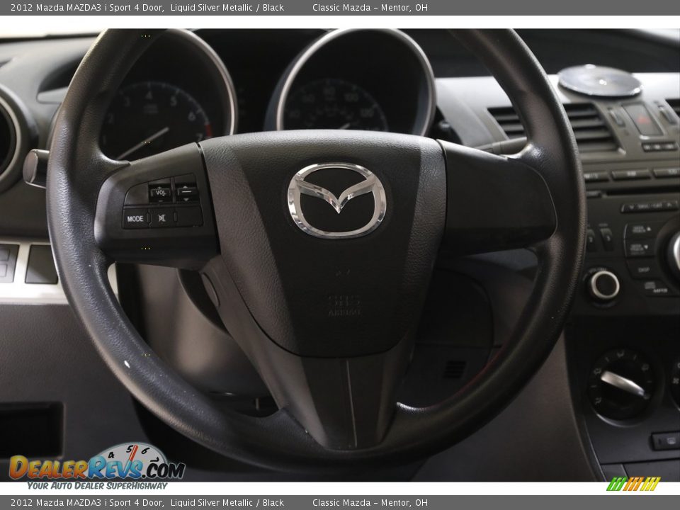 2012 Mazda MAZDA3 i Sport 4 Door Liquid Silver Metallic / Black Photo #7