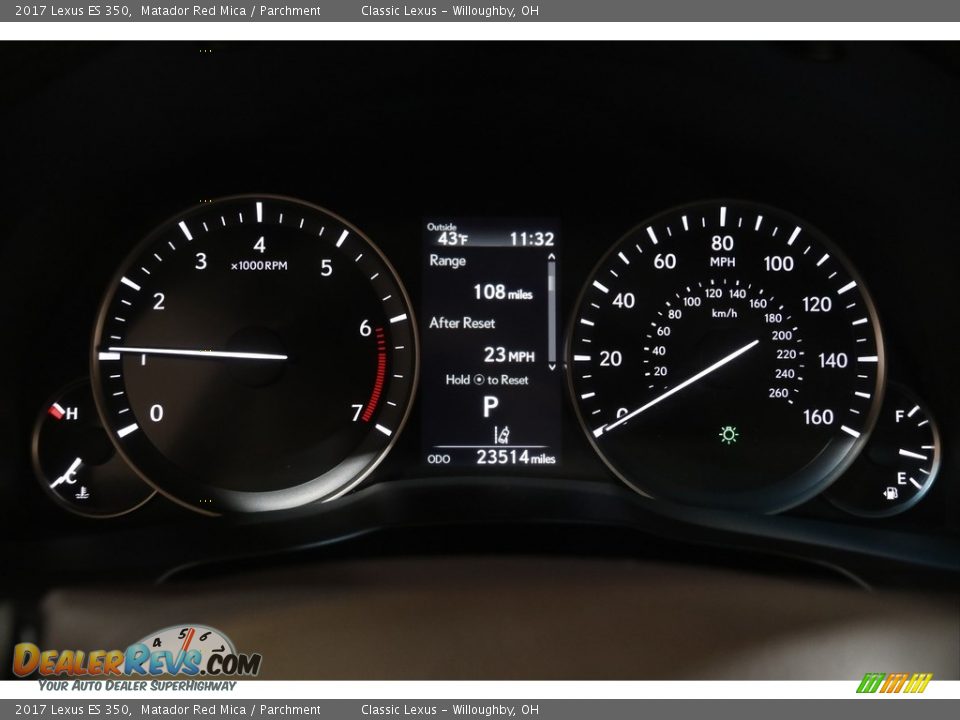 2017 Lexus ES 350 Matador Red Mica / Parchment Photo #8