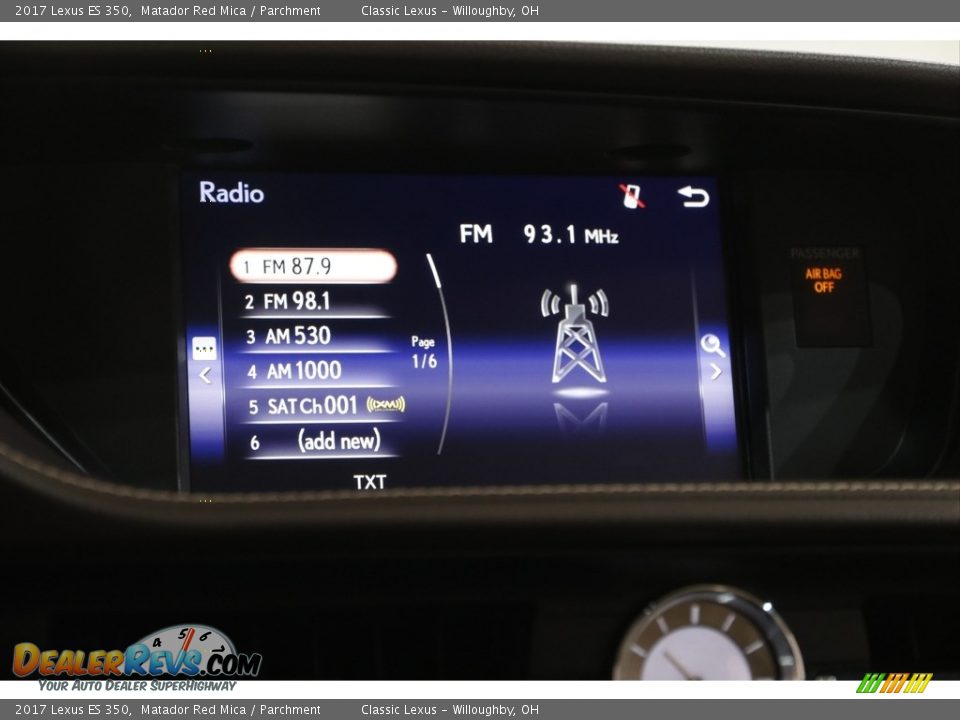 2017 Lexus ES 350 Matador Red Mica / Parchment Photo #10