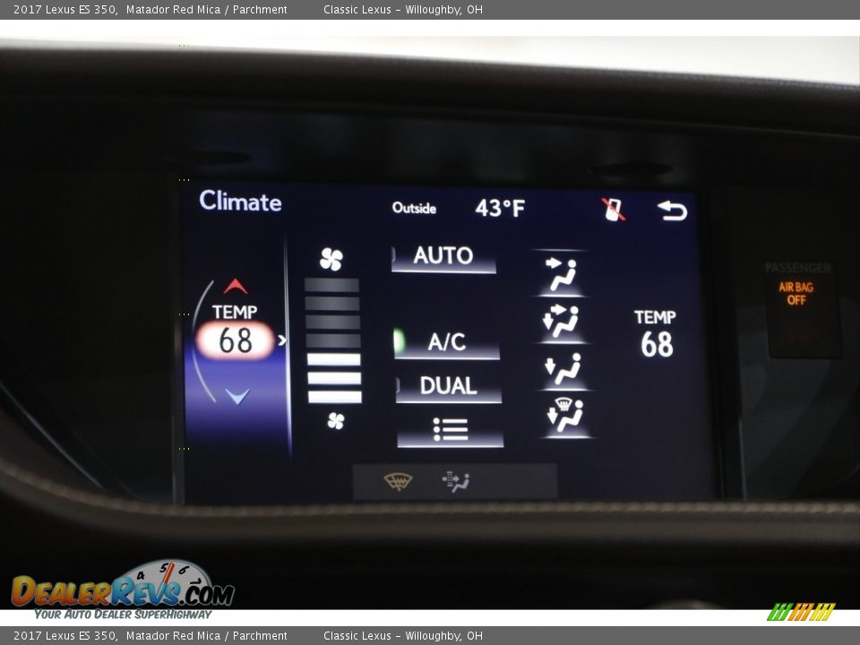 2017 Lexus ES 350 Matador Red Mica / Parchment Photo #12