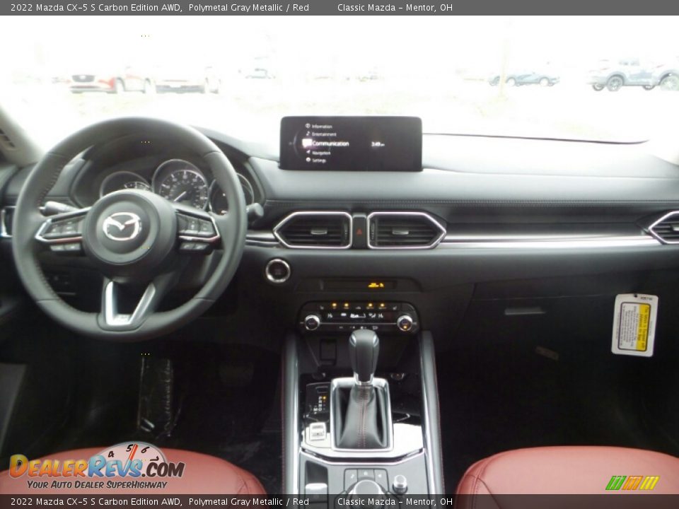 2022 Mazda CX-5 S Carbon Edition AWD Polymetal Gray Metallic / Red Photo #3