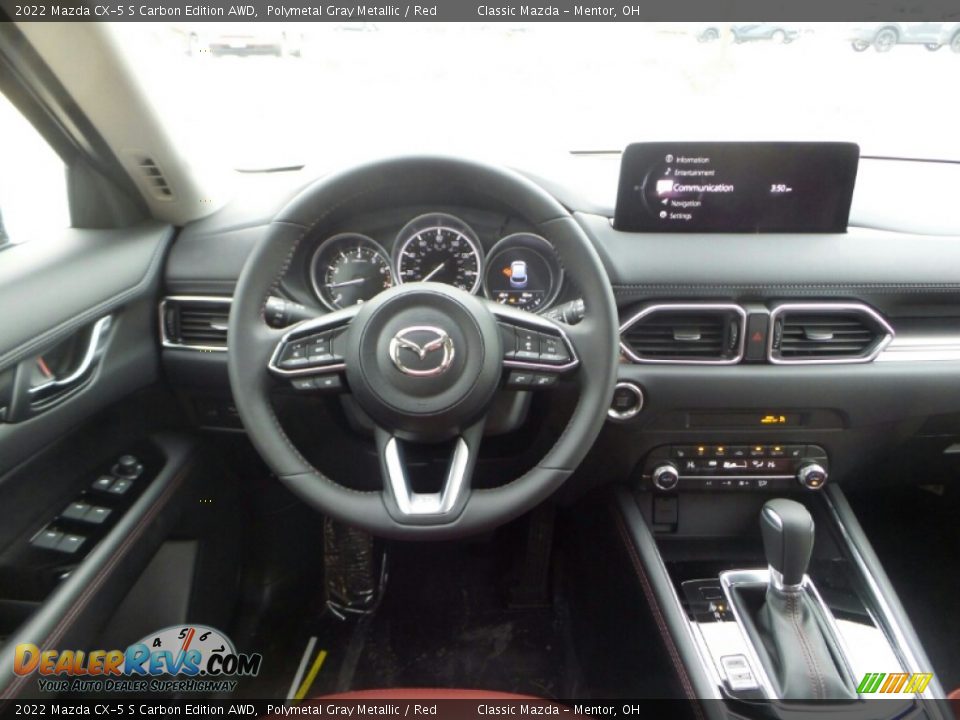 2022 Mazda CX-5 S Carbon Edition AWD Polymetal Gray Metallic / Red Photo #4
