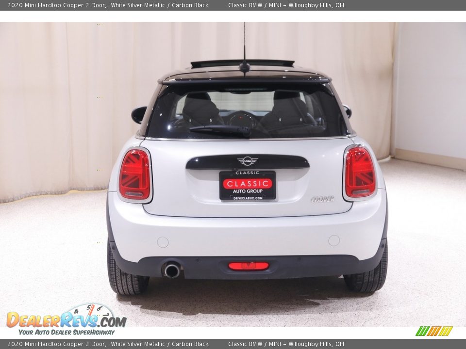 2020 Mini Hardtop Cooper 2 Door White Silver Metallic / Carbon Black Photo #18