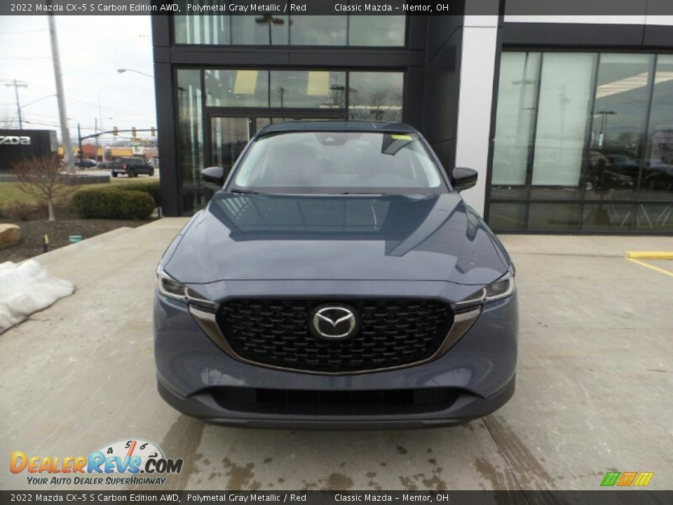2022 Mazda CX-5 S Carbon Edition AWD Polymetal Gray Metallic / Red Photo #2