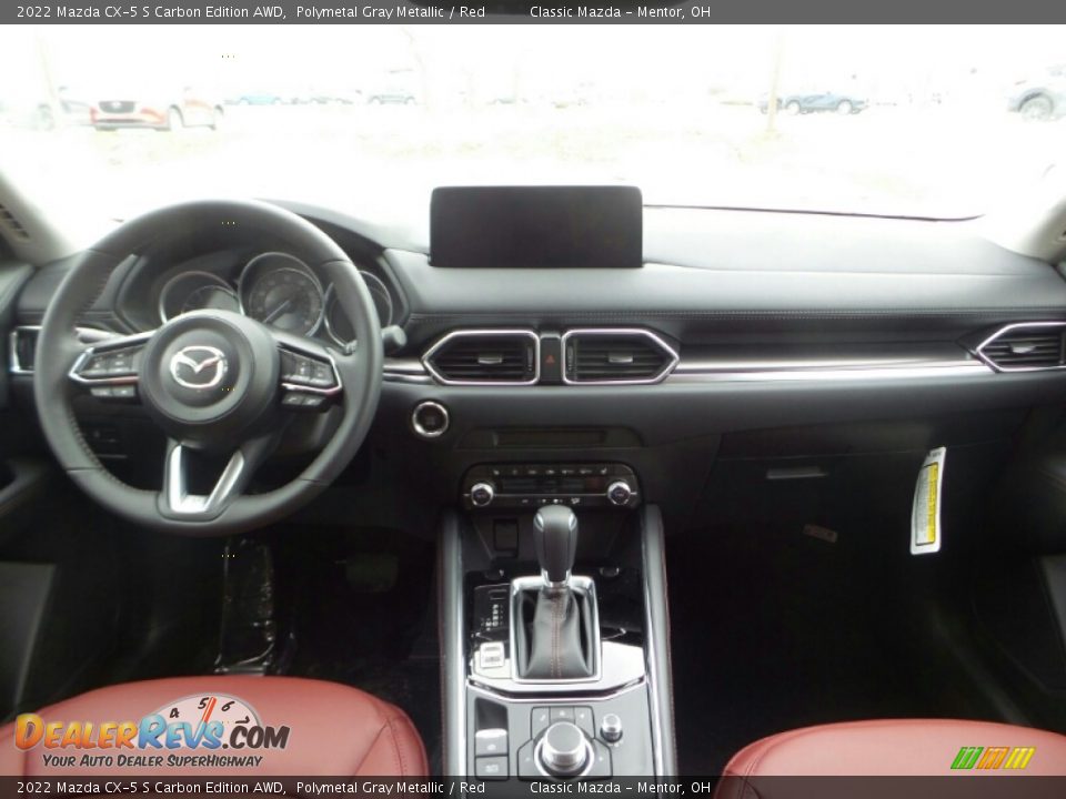 2022 Mazda CX-5 S Carbon Edition AWD Polymetal Gray Metallic / Red Photo #3