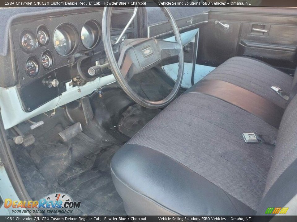 Charcoal Interior - 1984 Chevrolet C/K C20 Custom Deluxe Regular Cab Photo #2