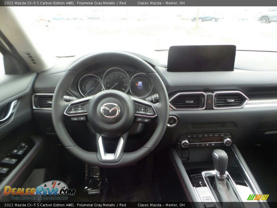 2022 Mazda CX-5 S Carbon Edition AWD Polymetal Gray Metallic / Red Photo #4
