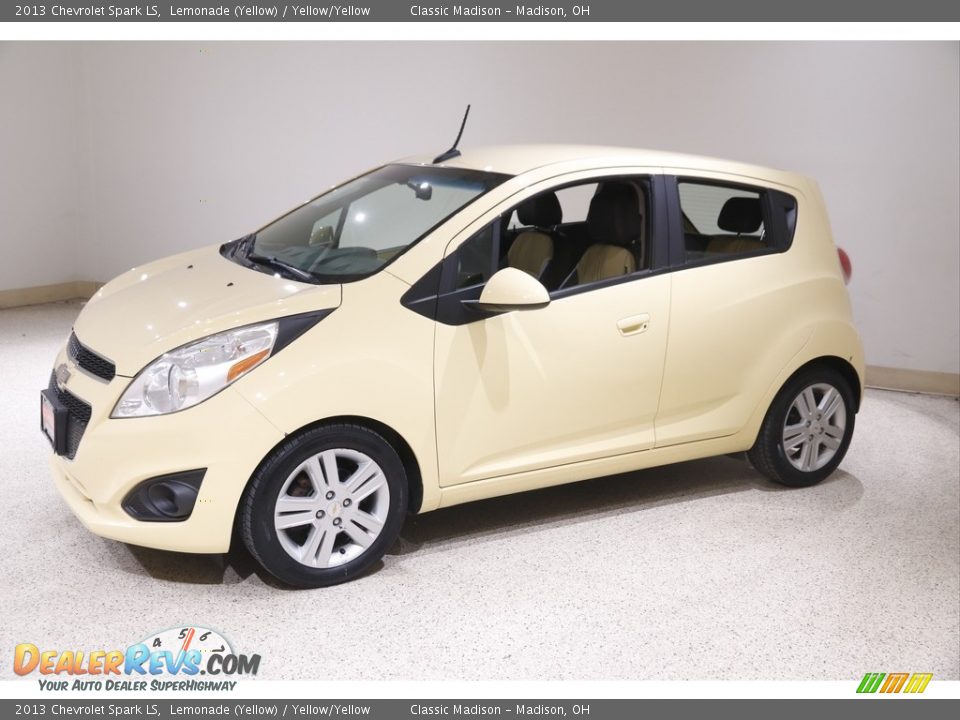 2013 Chevrolet Spark LS Lemonade (Yellow) / Yellow/Yellow Photo #3