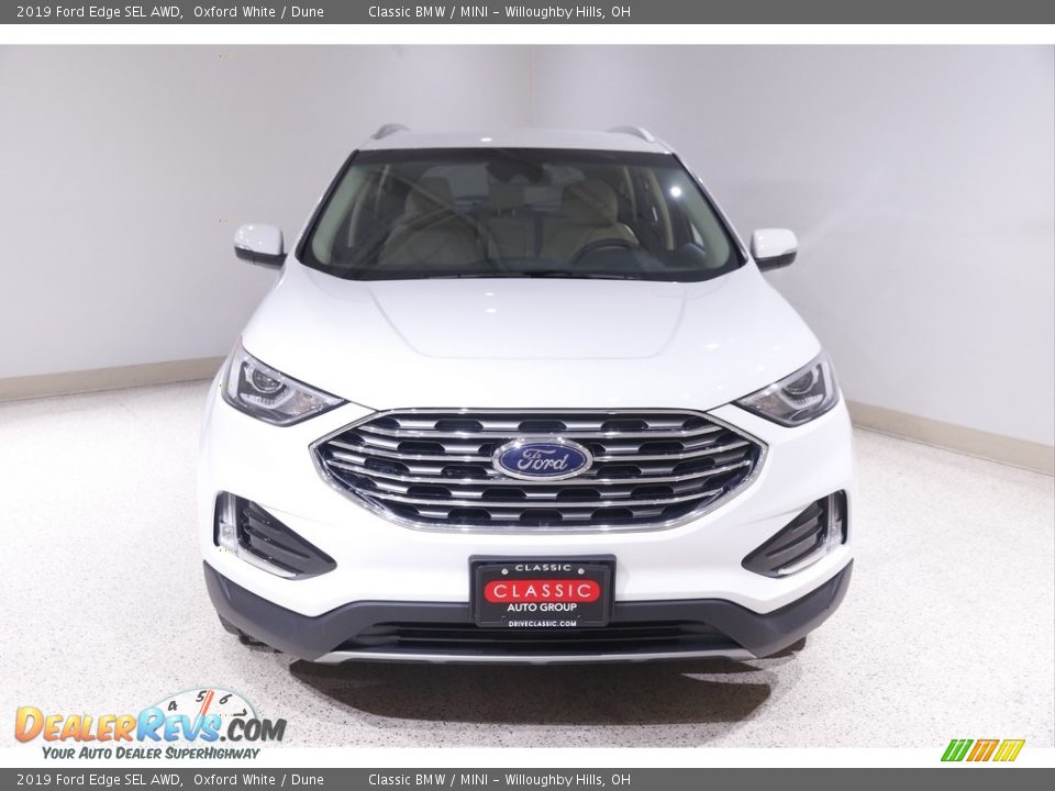 2019 Ford Edge SEL AWD Oxford White / Dune Photo #2