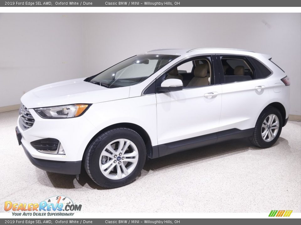 2019 Ford Edge SEL AWD Oxford White / Dune Photo #3