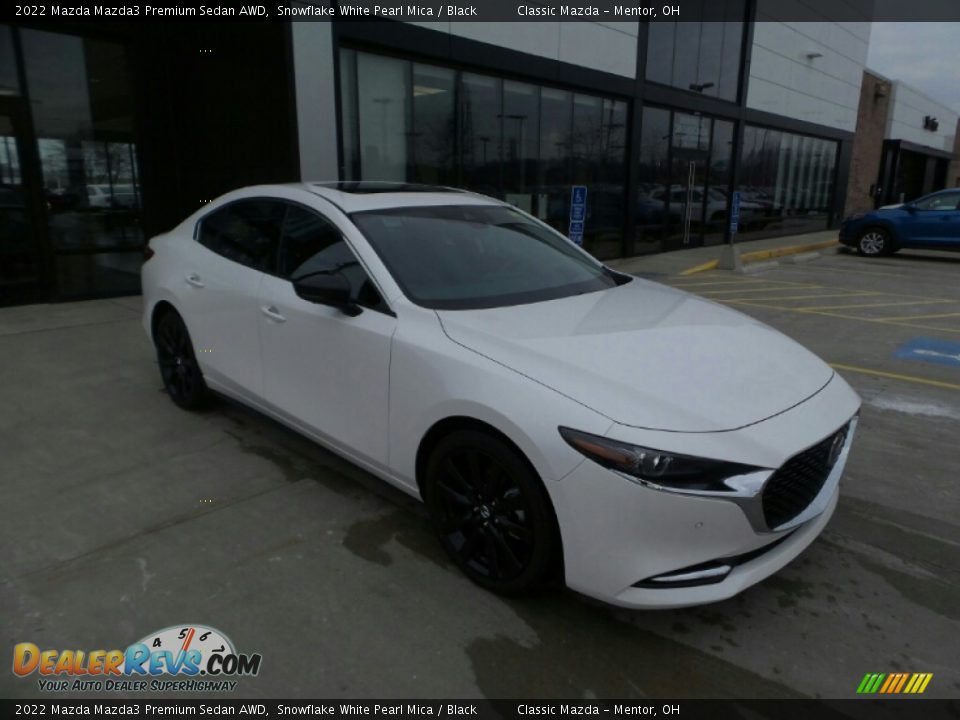 2022 Mazda Mazda3 Premium Sedan AWD Snowflake White Pearl Mica / Black Photo #1