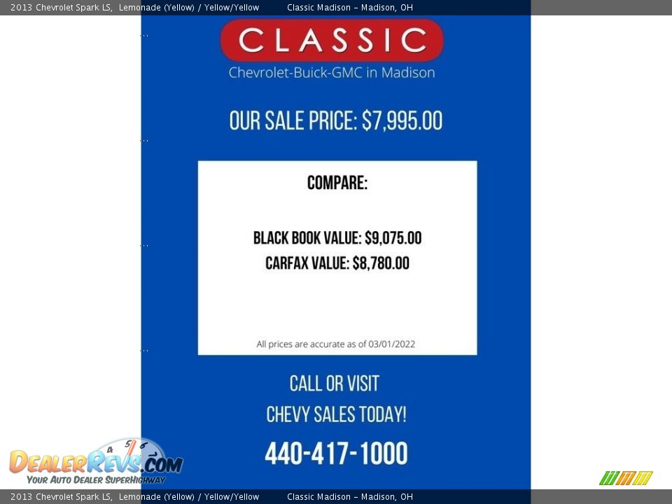 2013 Chevrolet Spark LS Lemonade (Yellow) / Yellow/Yellow Photo #17