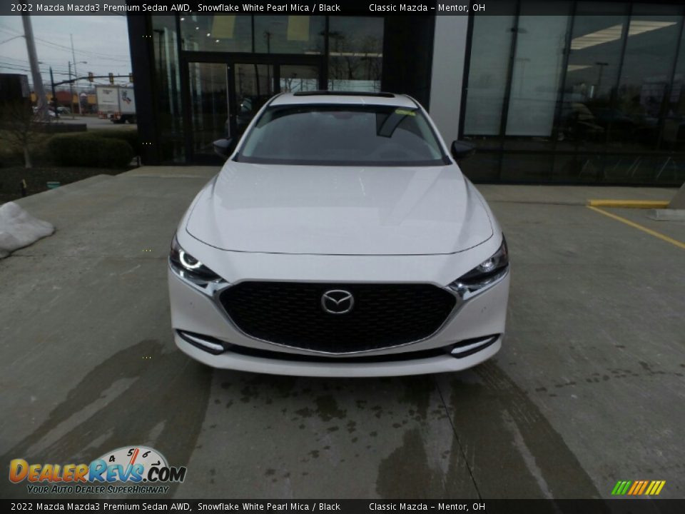 2022 Mazda Mazda3 Premium Sedan AWD Snowflake White Pearl Mica / Black Photo #2