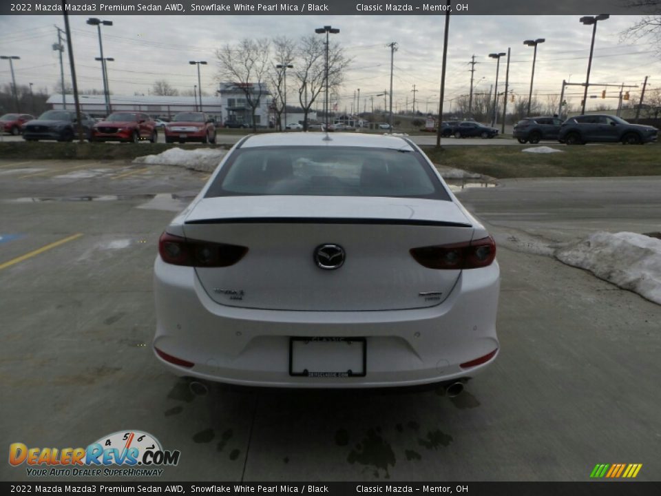 2022 Mazda Mazda3 Premium Sedan AWD Snowflake White Pearl Mica / Black Photo #5