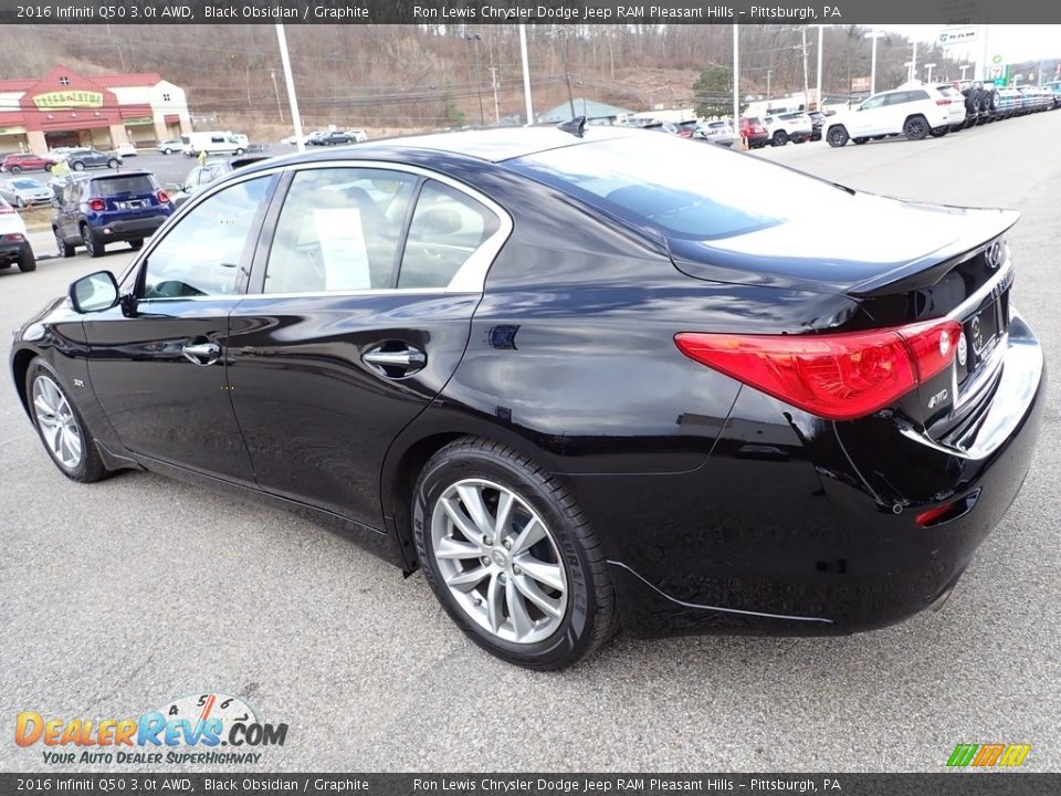 2016 Infiniti Q50 3.0t AWD Black Obsidian / Graphite Photo #3