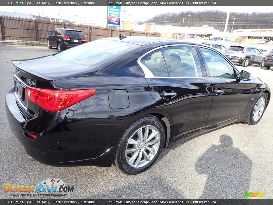 2016 Infiniti Q50 3.0t AWD Black Obsidian / Graphite Photo #6