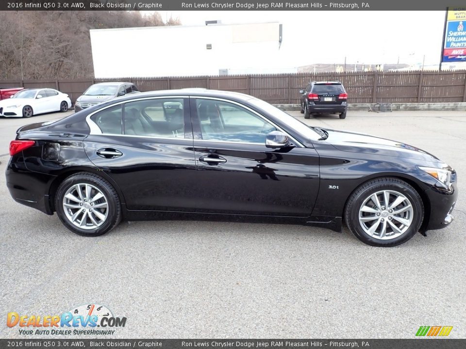 2016 Infiniti Q50 3.0t AWD Black Obsidian / Graphite Photo #7