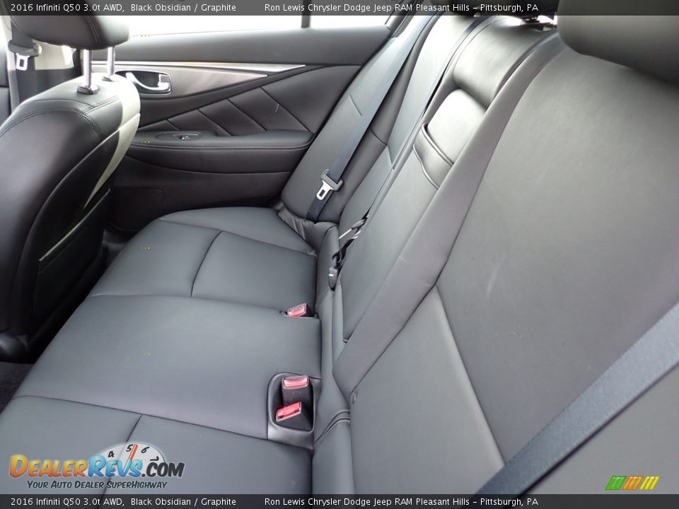 Rear Seat of 2016 Infiniti Q50 3.0t AWD Photo #12