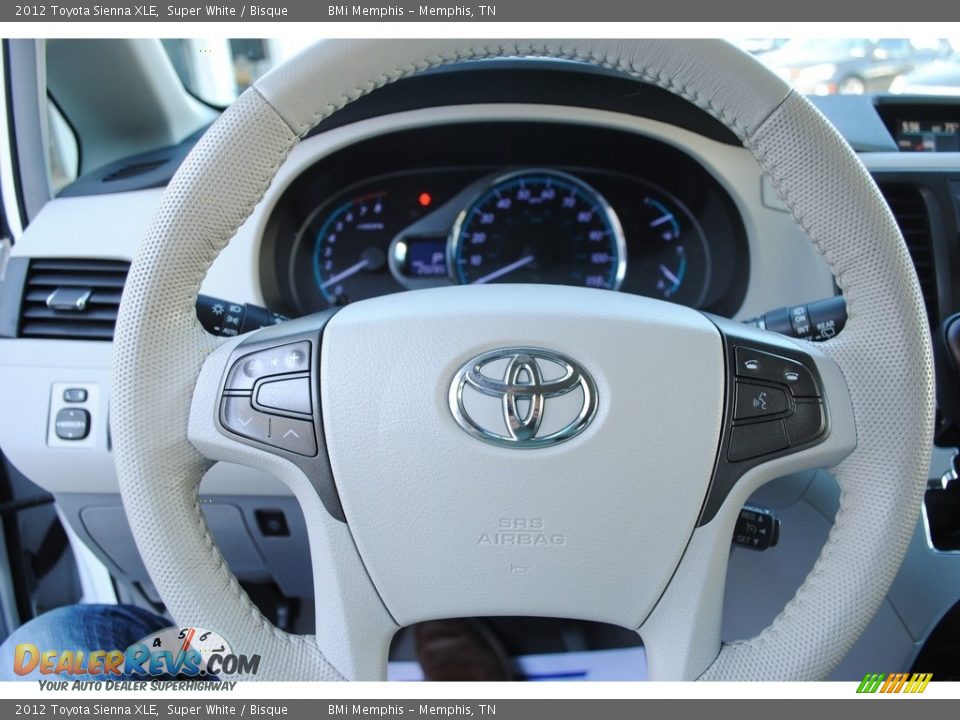 2012 Toyota Sienna XLE Super White / Bisque Photo #12