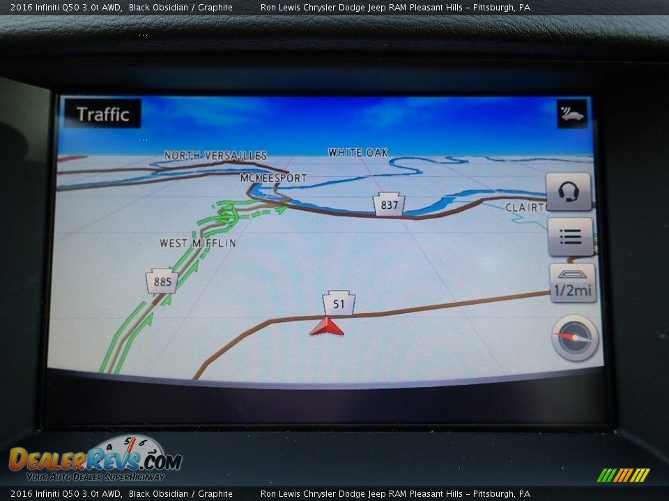Navigation of 2016 Infiniti Q50 3.0t AWD Photo #18