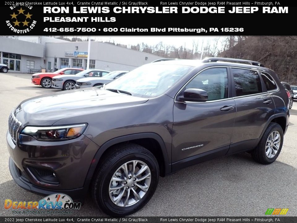 2022 Jeep Cherokee Latitude Lux 4x4 Granite Crystal Metallic / Ski Gray/Black Photo #1