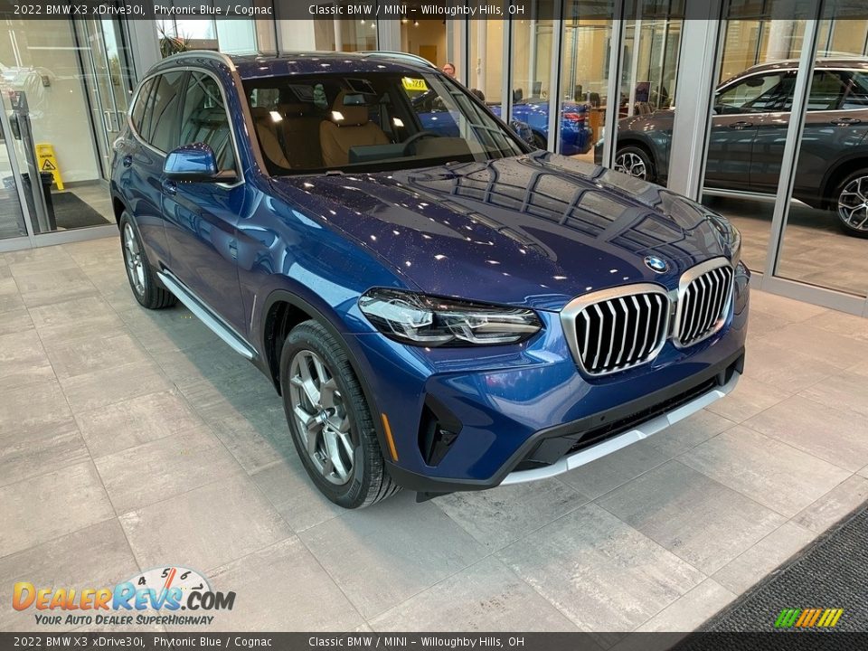 2022 BMW X3 xDrive30i Phytonic Blue / Cognac Photo #1