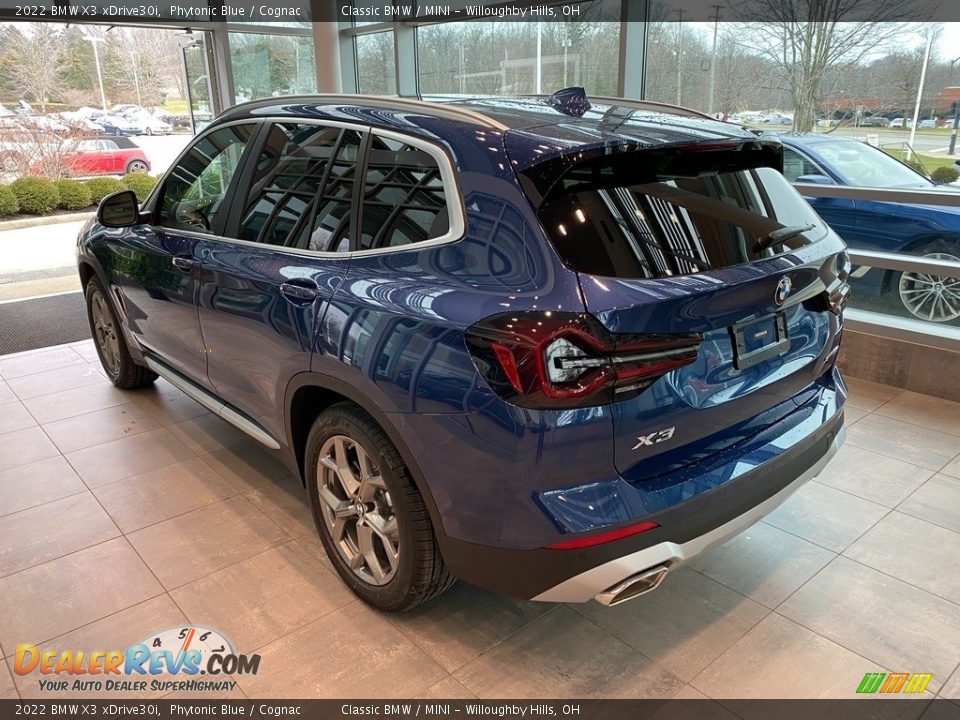 2022 BMW X3 xDrive30i Phytonic Blue / Cognac Photo #2