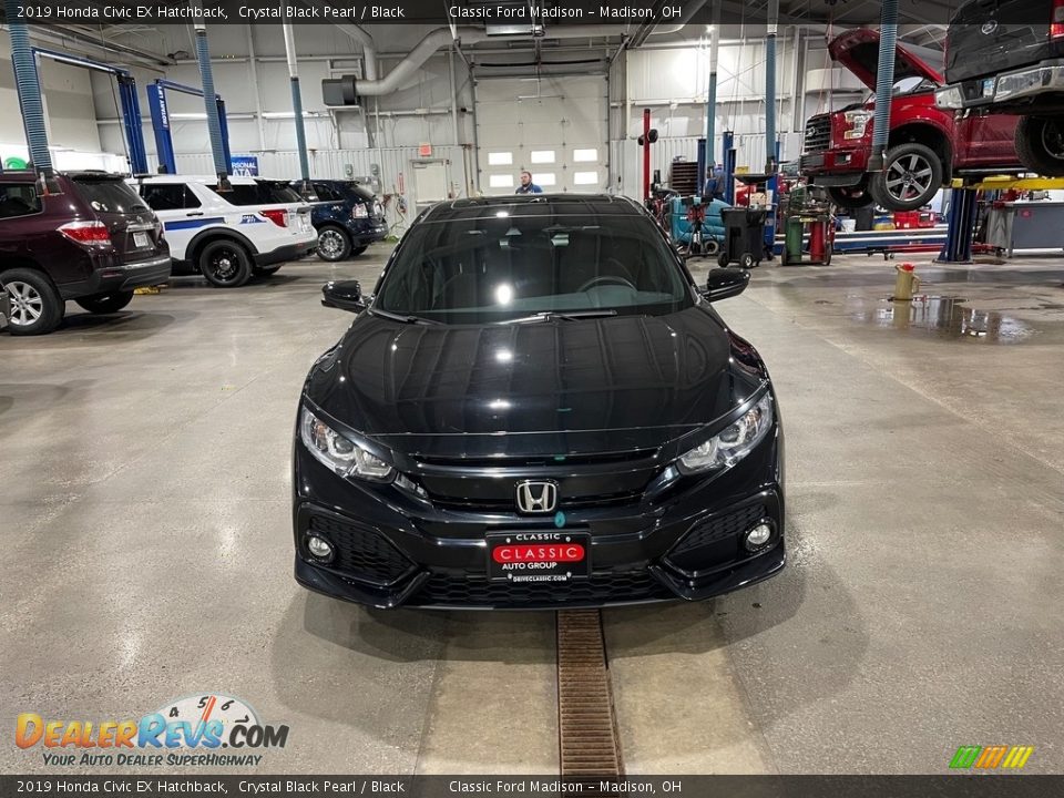 2019 Honda Civic EX Hatchback Crystal Black Pearl / Black Photo #2