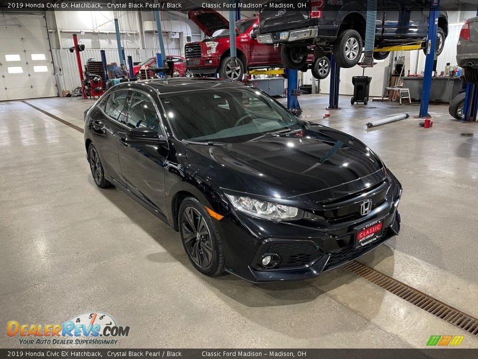2019 Honda Civic EX Hatchback Crystal Black Pearl / Black Photo #3